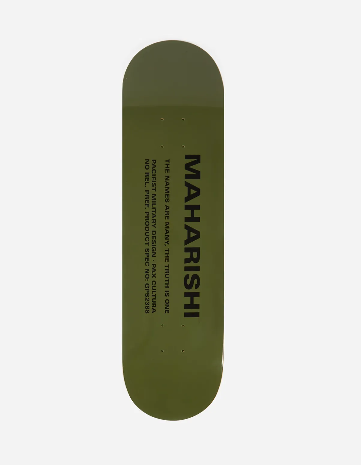 Maharishi Lifestyle*9498 Miltype Skate Deck · 100% Usa Hard Rock Maple Olive Og-107F