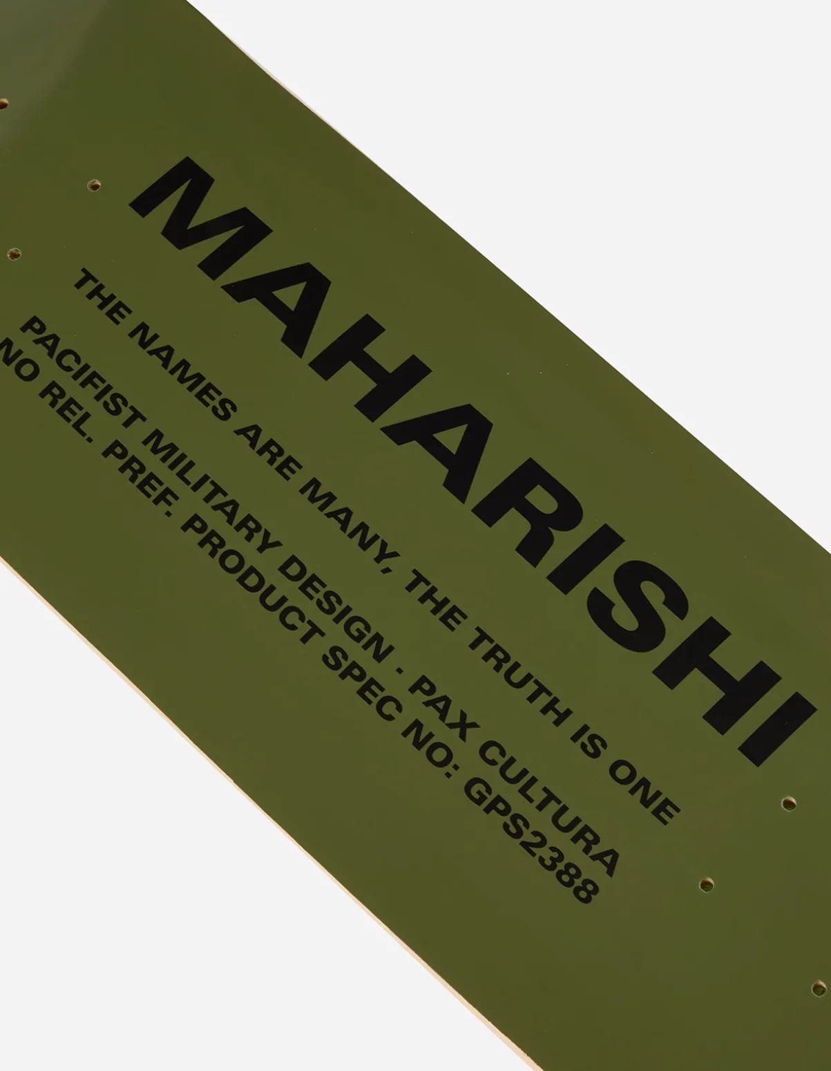 Maharishi Lifestyle*9498 Miltype Skate Deck · 100% Usa Hard Rock Maple Olive Og-107F