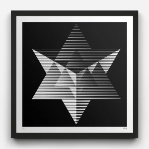 Maharishi Art*Myoshka Merkaba Monochrome Print