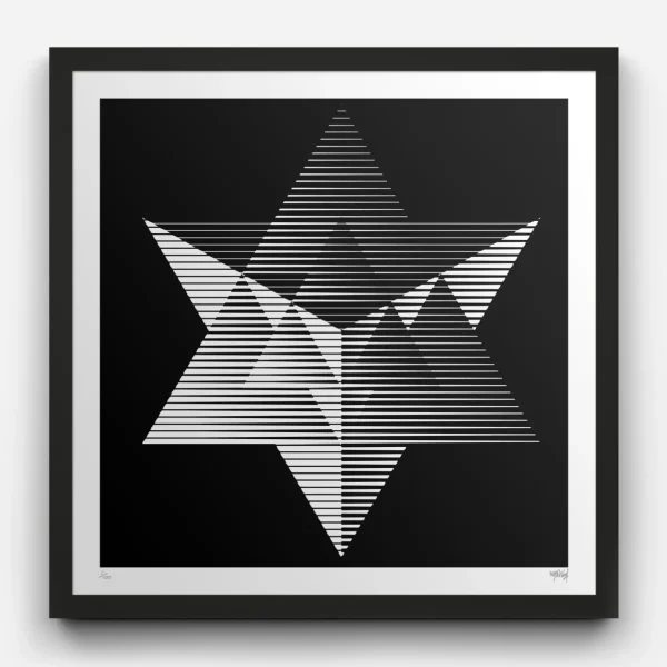 Maharishi Art*Myoshka Merkaba Monochrome Print