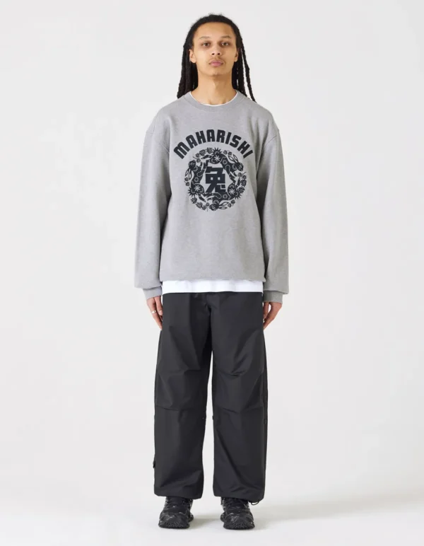 Maharishi Crew Sweats*1005 Paper-Cut Rabbit Crew Sweat Grey Marl