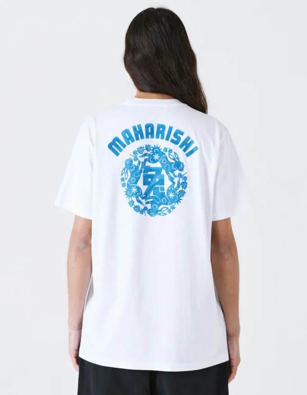 Maharishi Short Sleeve T-Shirts*1004 Paper-Cut Rabbit T-Shirt White
