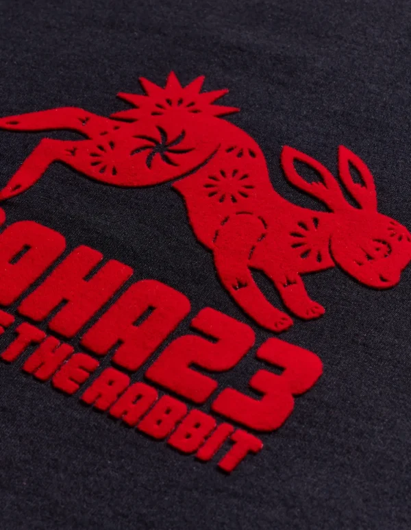 Maharishi Short Sleeve T-Shirts*1004 Paper-Cut Rabbit T-Shirt Black