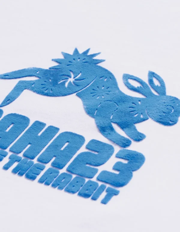 Maharishi Short Sleeve T-Shirts*1004 Paper-Cut Rabbit T-Shirt White