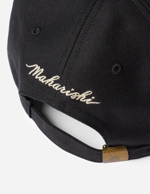 Maharishi Hats And Scarves*1107 Peace Crane 6 Panel Cap Black