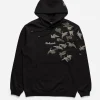 Maharishi Hooded Sweats*4506 Peace Cranes Hooded Sweat Black