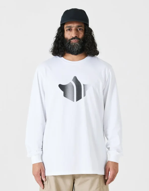 Maharishi Long Sleeve T-Shirts*9921 Pointillist Temple L/S T-Shirt White