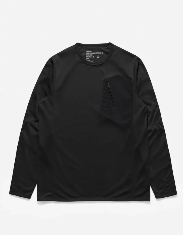 Maharishi Long Sleeve T-Shirts*4252 Polartec Dry® Travel L/S T-Shirt Black