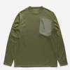 Maharishi Long Sleeve T-Shirts*4252 Polartec Dry® Travel L/S T-Shirt Olive