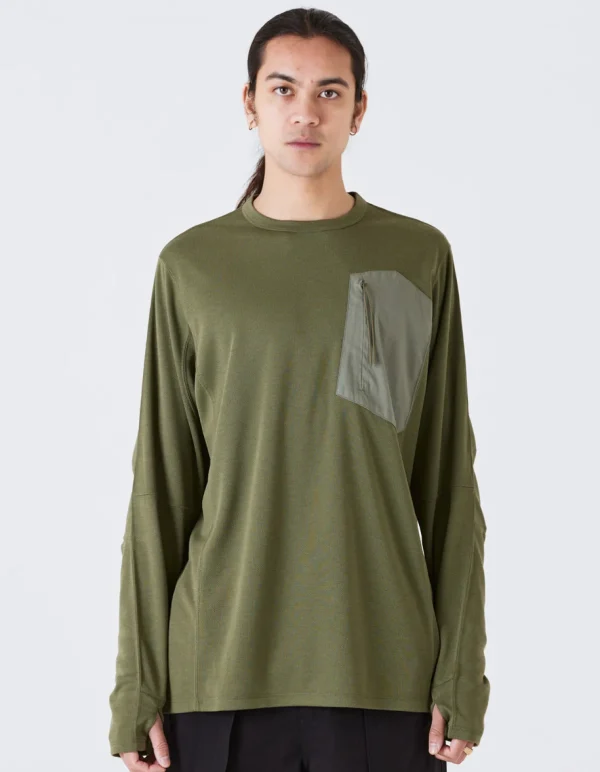 Maharishi Long Sleeve T-Shirts*4252 Polartec Dry® Travel L/S T-Shirt Olive
