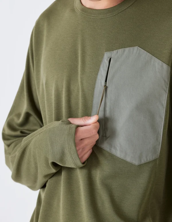 Maharishi Long Sleeve T-Shirts*4252 Polartec Dry® Travel L/S T-Shirt Olive