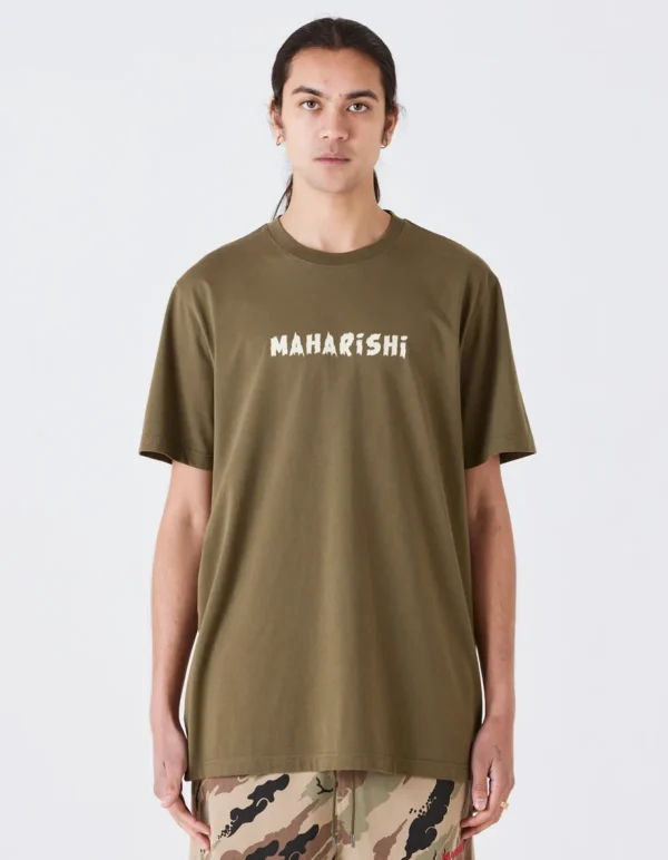 Maharishi Short Sleeve T-Shirts*1006 Rabbit Bones T-Shirt Olive Og-107F