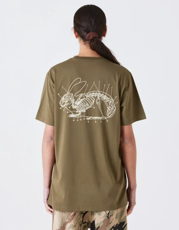 Maharishi Short Sleeve T-Shirts*1006 Rabbit Bones T-Shirt Olive Og-107F