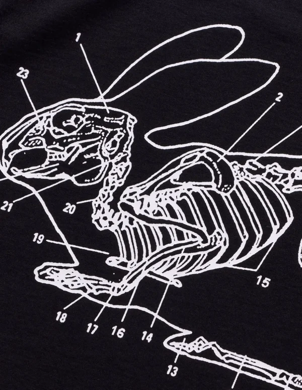 Maharishi Short Sleeve T-Shirts*1006 Rabbit Bones T-Shirt Black