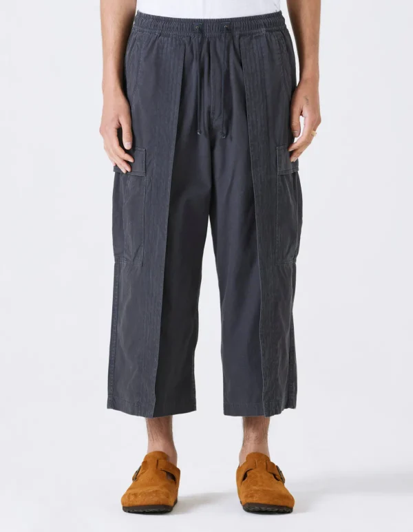 Maharishi Cargo Pants*4295 Sak Yant Cargo Hakama Pants Black Blk-108F