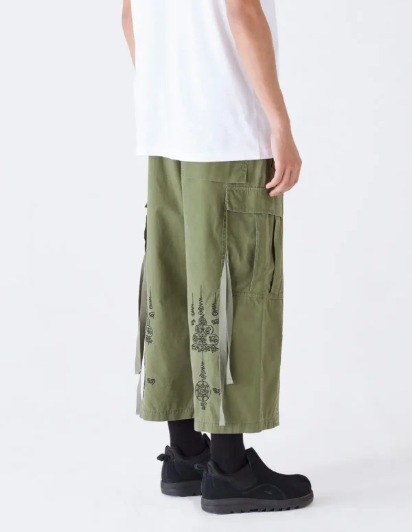 Maharishi Cargo Pants*4295 Sak Yant Cargo Hakama Pants Olive Og-107F