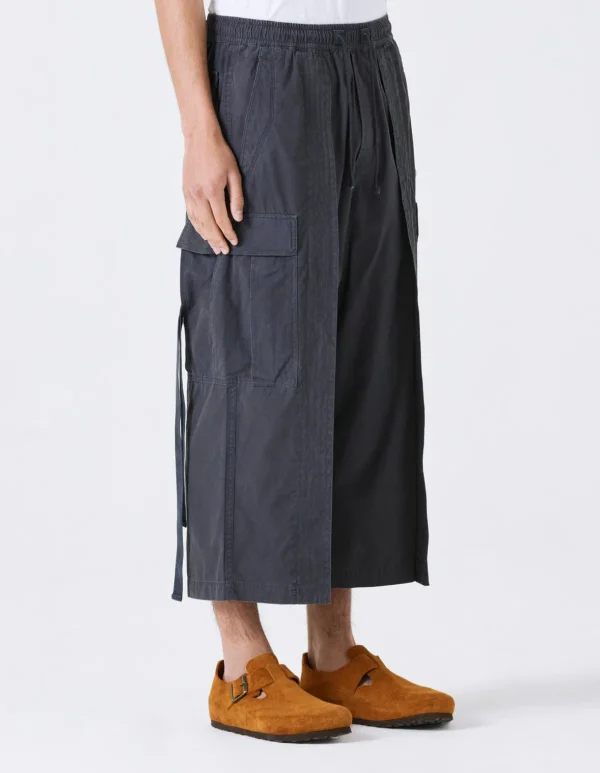 Maharishi Cargo Pants*4295 Sak Yant Cargo Hakama Pants Black Blk-108F