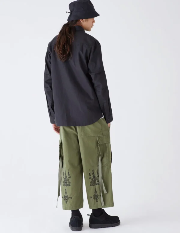Maharishi Cargo Pants*4295 Sak Yant Cargo Hakama Pants Olive Og-107F