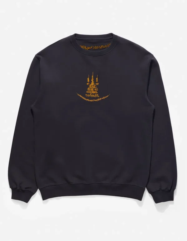 Maharishi Crew Sweats*4281 Sak Yant Embroidered Organic Crew Sweat Navy