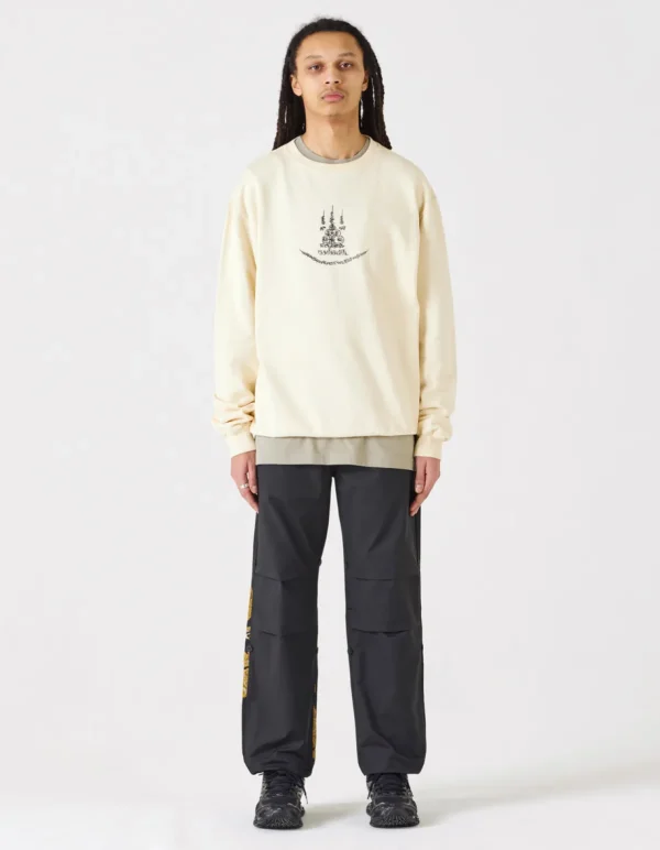 Maharishi Crew Sweats*4281 Sak Yant Embroidered Organic Crew Sweat Ecru