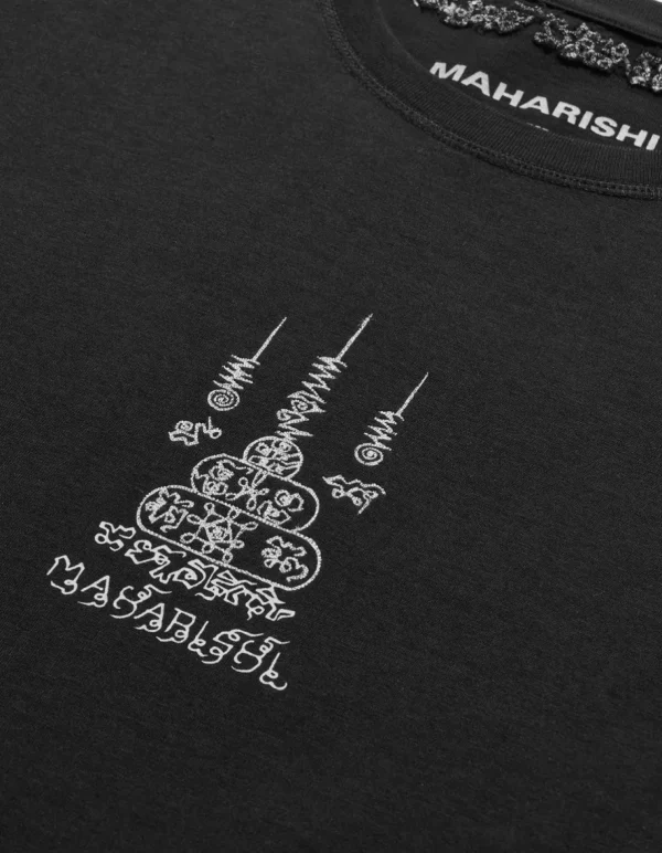 Maharishi Short Sleeve T-Shirts*4285 Sak Yant Embroidered Organic T-Shirt Black