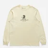 Maharishi Long Sleeve T-Shirts*4284 Sak Yant Tiger Embroidered L/S T-Shirt Ecru