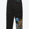 Maharishi Sweatpants*4247 Samurai Vs. Dragon Embroidered Sweatpants Black