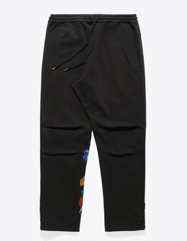 Maharishi Sweatpants*4247 Samurai Vs. Dragon Embroidered Sweatpants Black