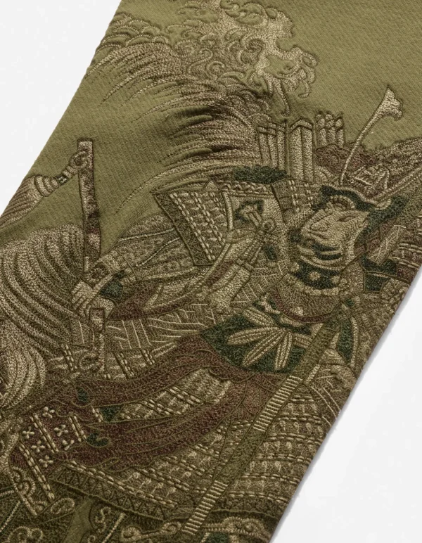 Maharishi Sweatpants*4247 Samurai Vs. Dragon Embroidered Sweatpants Olive Og-107F/Tonal