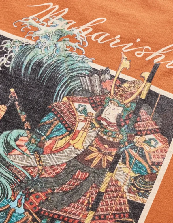 Maharishi Long Sleeve T-Shirts*1032 Samurai Vs. Dragon L/S T-Shirt Rust