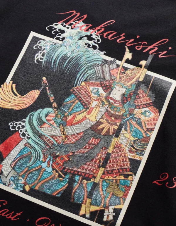 Maharishi Long Sleeve T-Shirts*1032 Samurai Vs. Dragon L/S T-Shirt Black