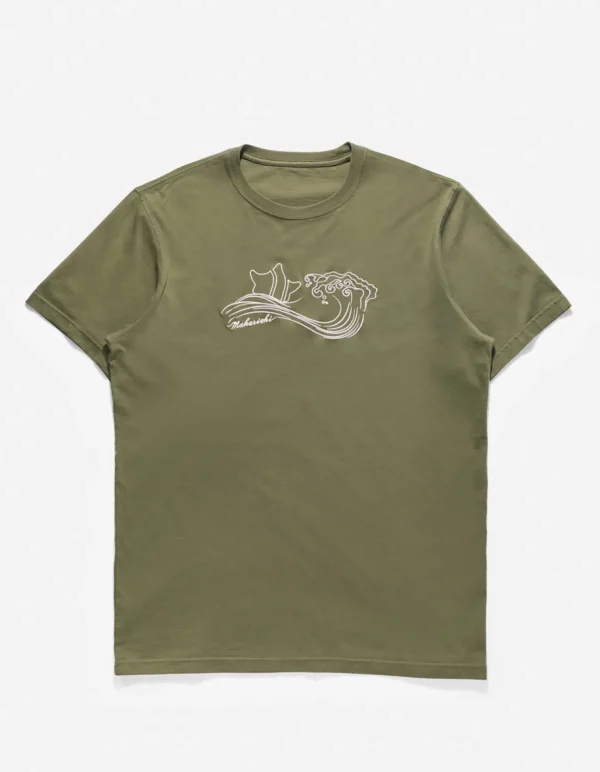 Maharishi Short Sleeve T-Shirts*1024 Songkran Embroidered T-Shirt Olive Og-107F