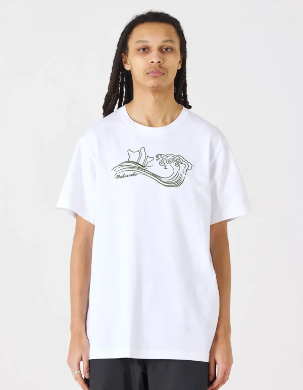 Maharishi Short Sleeve T-Shirts*1024 Songkran Embroidered T-Shirt White