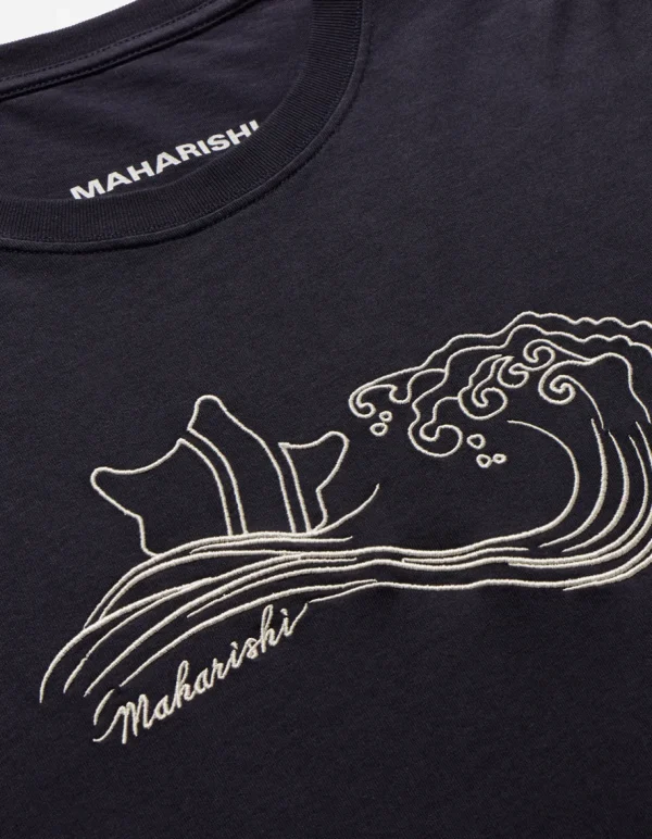 Maharishi Short Sleeve T-Shirts*1024 Songkran Embroidered T-Shirt Navy