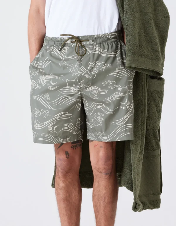 Maharishi Swim Shorts*1021 Songkran Swim Shorts Olive