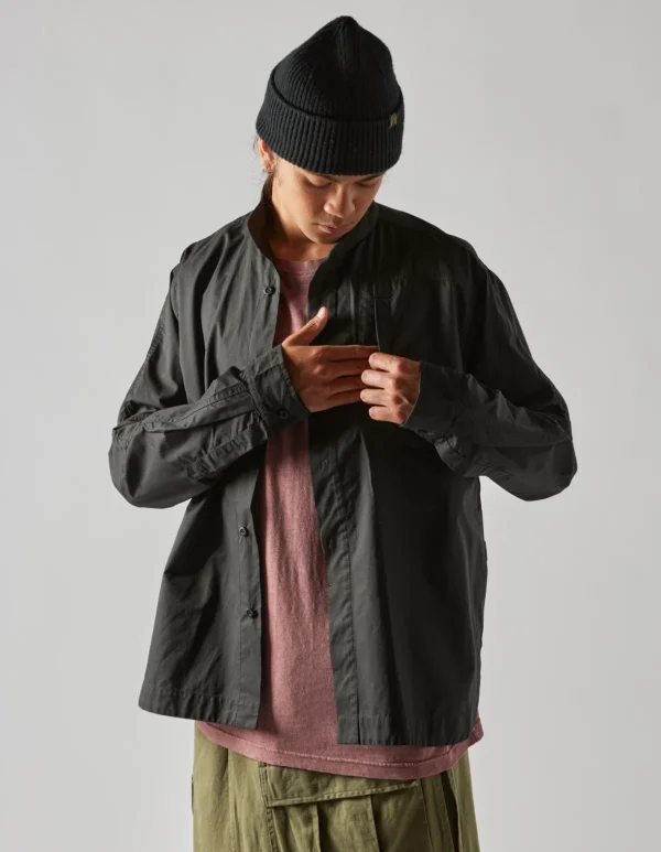 Maharishi Shirts*4585 Stand Collar Shirt Black