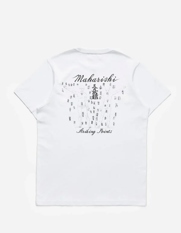 Maharishi Short Sleeve T-Shirts*1073 Striking Point Organic T-Shirt White