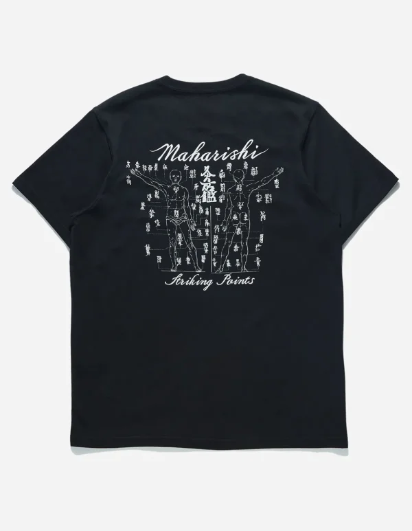 Maharishi Short Sleeve T-Shirts*1073 Striking Point Organic T-Shirt Black