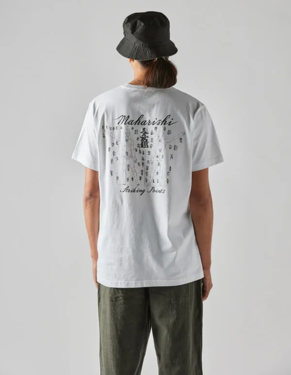 Maharishi Short Sleeve T-Shirts*1073 Striking Point Organic T-Shirt White