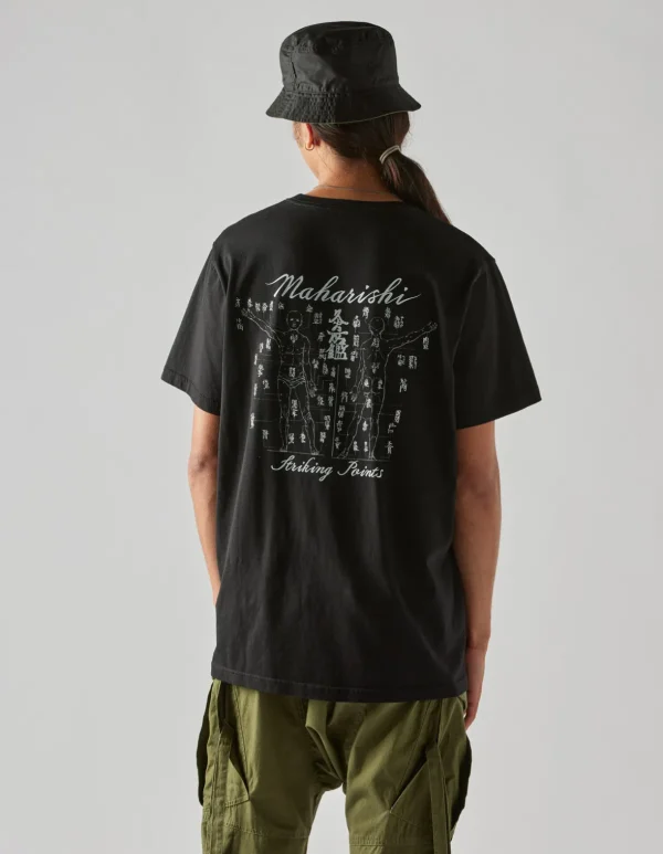 Maharishi Short Sleeve T-Shirts*1073 Striking Point Organic T-Shirt Black