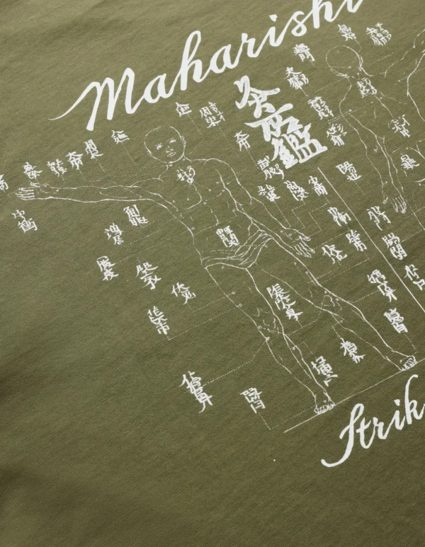 Maharishi Short Sleeve T-Shirts*1073 Striking Point Organic T-Shirt Olive