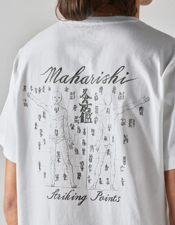 Maharishi Short Sleeve T-Shirts*1073 Striking Point Organic T-Shirt White
