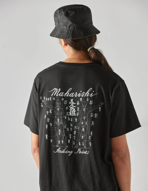 Maharishi Short Sleeve T-Shirts*1073 Striking Point Organic T-Shirt Black