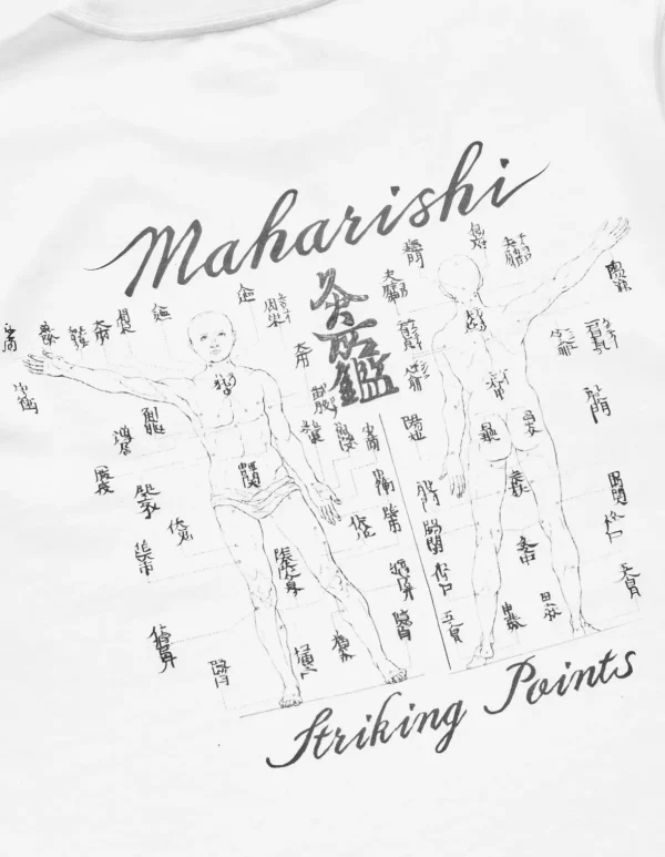 Maharishi Short Sleeve T-Shirts*1073 Striking Point Organic T-Shirt White