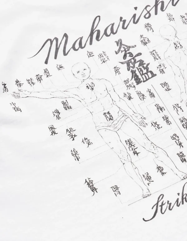 Maharishi Short Sleeve T-Shirts*1073 Striking Point Organic T-Shirt White