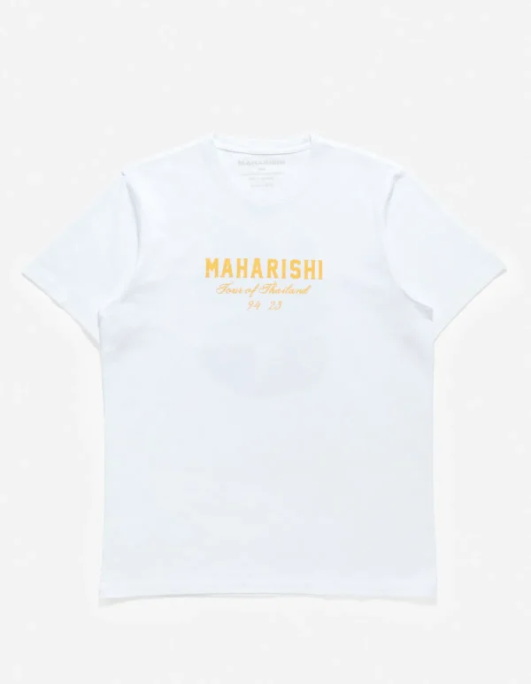 Maharishi Short Sleeve T-Shirts*1029 Temple Naga Organic T-Shirt White
