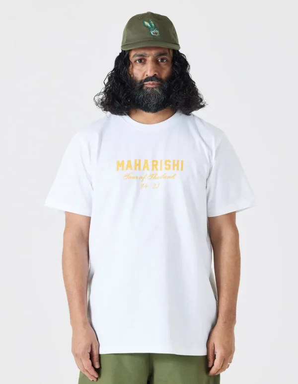 Maharishi Short Sleeve T-Shirts*1029 Temple Naga Organic T-Shirt White