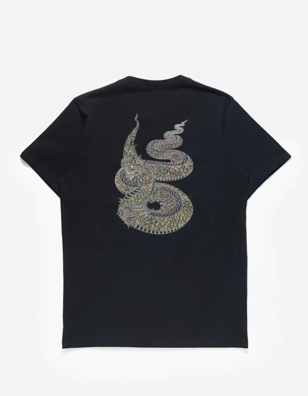 Maharishi Short Sleeve T-Shirts*1029 Temple Naga Organic T-Shirt Black