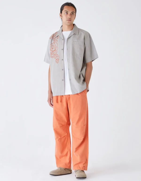 Maharishi Shirts*4300 Thai Cloud Camp Collar Shirt Silver Sage