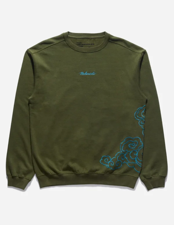 Maharishi Crew Sweats*4217 Thai Cloud Crew Sweat Olive Og-107F